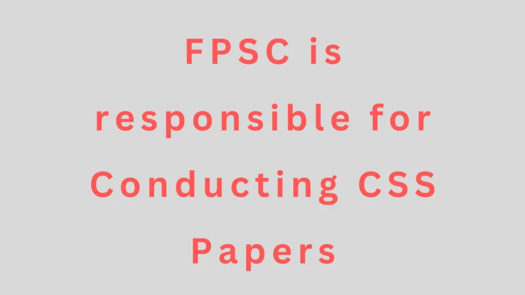 FPSC Past Papers